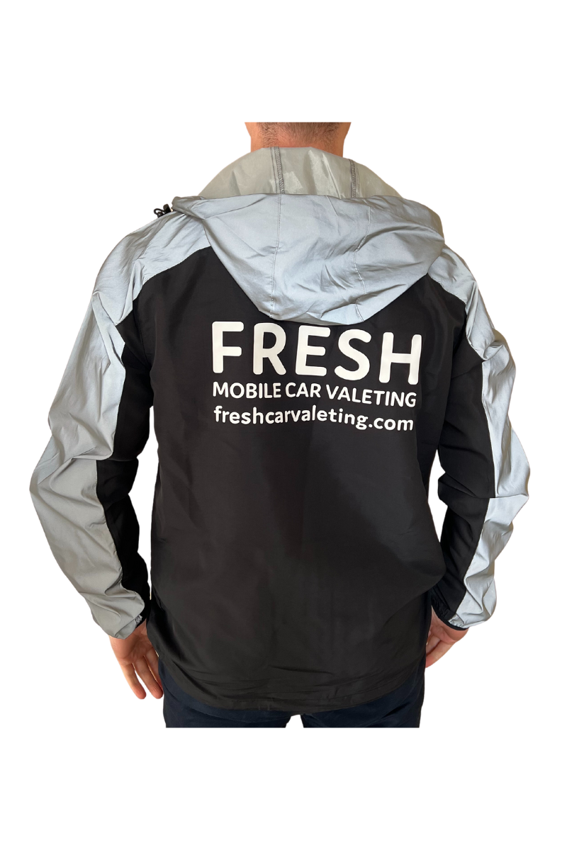 Reflective Hi-Vis Performance Jacket (Black) - Branded