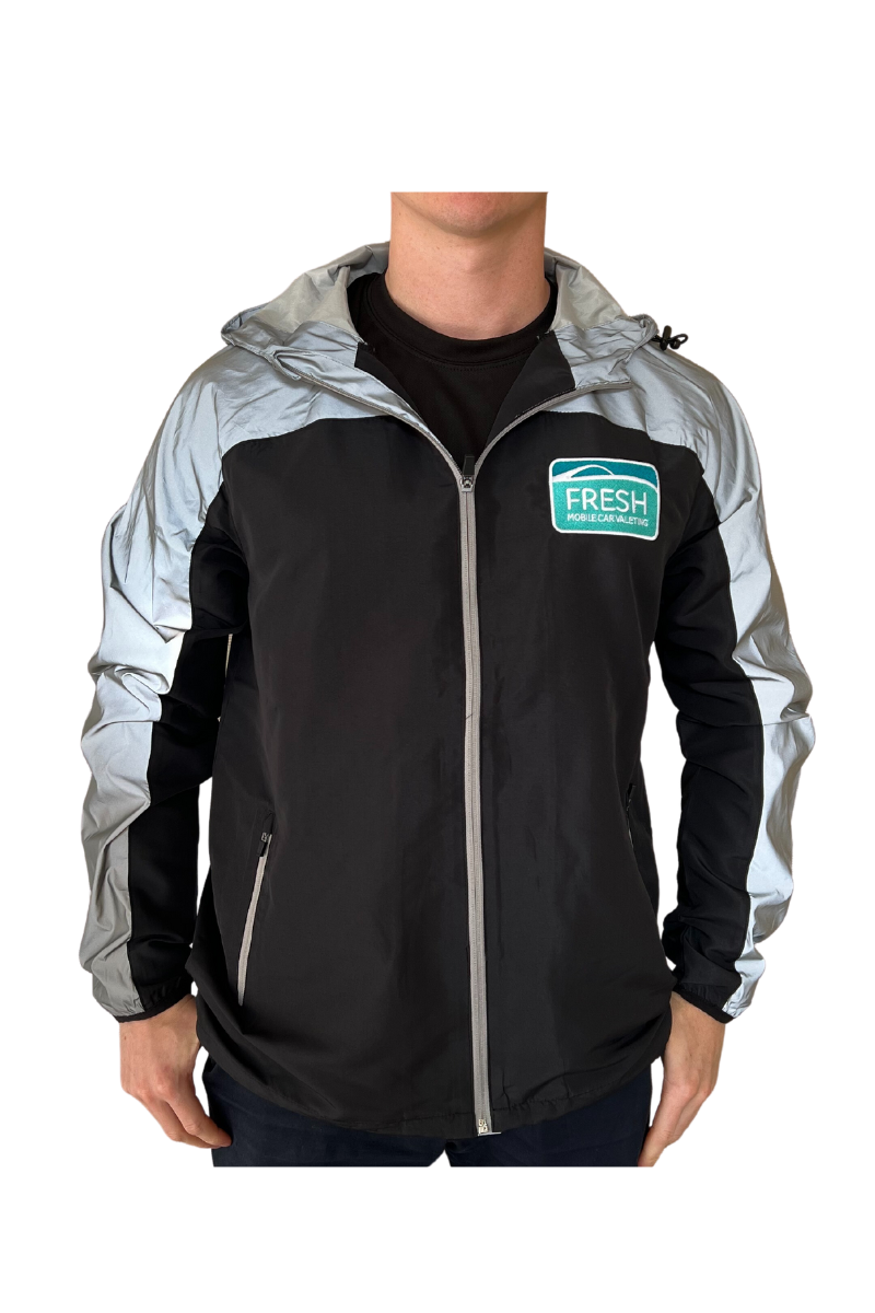 Reflective Hi-Vis Performance Jacket (Black) - Branded