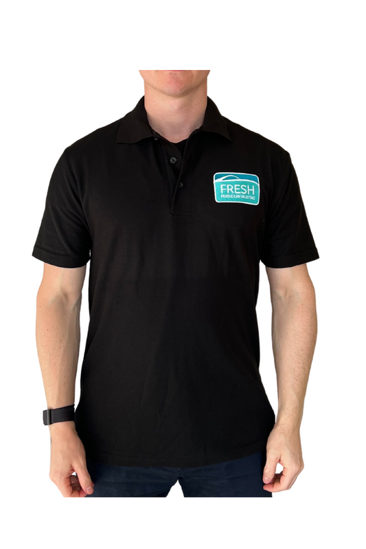 Lightweight Polo Shirt (Black) - Branded